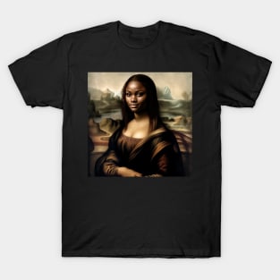 Mona Lisa Reimagined: Celebrating Black History Month T-Shirt